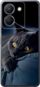 Чехол на Vivo Y36 5G Дымчатый кот 825u-3135 (Серый)