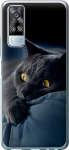 Чехол на Vivo Y51 2020 Дымчатый кот 825u-2241 (Серый)