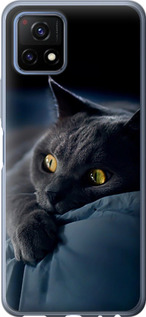 Чехол на Vivo Y52S Дымчатый кот 825u-2242 (Серый)