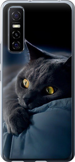 Чехол на Vivo Y73S Дымчатый кот 825u-2159 (Серый)