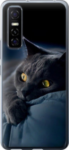Чехол на Vivo Y73S Дымчатый кот 825u-2159 (Серый)