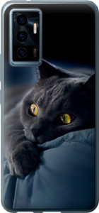 Чехол на Vivo V23e Дымчатый кот 825u-2641 (Серый)