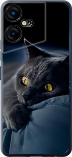 Чехол на Tecno POVA NEO 3 Дымчатый кот 825u-3140 (Серый)