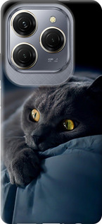 Чехол на Tecno Spark 20 Pro Дымчатый кот 825u-3620 (Серый)