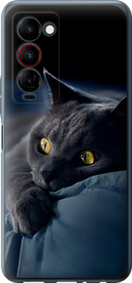 Чехол на Tecno Camon 18 Premier Дымчатый кот 825u-2652 (Серый)
