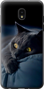 Чехол на Samsung Galaxy J7 2018 Дымчатый кот 825u-1502 (Серый)