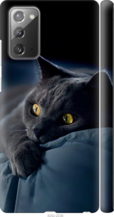 Чехол на Samsung Galaxy Note 20 Дымчатый кот 825m-2036 (Серый)