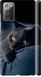 Чехол на Samsung Galaxy Note 20 Дымчатый кот 825m-2036 (Серый)