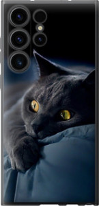 Чехол на Samsung Galaxy S23 Ultra Дымчатый кот 825u-2906 (Серый)