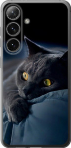 Чохол на Samsung Galaxy S24 Димчастий кіт 825u-3390 (Сірий)