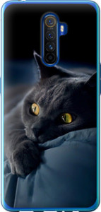 Чехол на Realme X2 Pro Димчастий кіт 825t-1866 (Сірий)