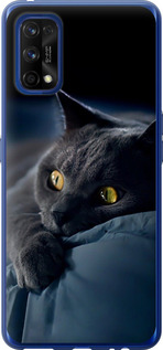 Чехол на Realme 7 Pro Димчастий кіт 825u-2082 (Сірий)