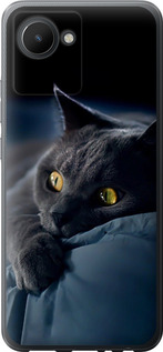 Чохол на Realme C30 Димчастий кіт 825u-2700 (Сірий)