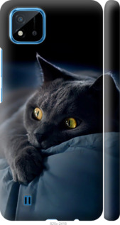 Чехол на Realme C20A Дымчатый кот 825m-2416 (Серый)
