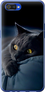 Чехол на Realme C2 Дымчатый кот 825u-1852 (Серый)