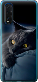 Чехол на Oppo Find X2 Дымчатый кот 825u-1891 (Серый)