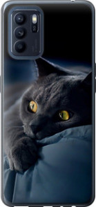 Чехол на Oppo Reno6 Z Дымчатый кот 825u-2477 (Серый)