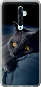 Чехол на Oppo Reno 2Z Дымчатый кот 825u-1867 (Серый)
