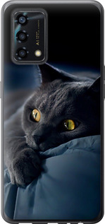 Чохол на Oppo A95 Димчастий кіт 825u-2345 (Сірий)