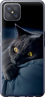 Чехол на Oppo A92S Дымчатый кот 825u-1926 (Серый)
