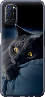 Чехол на Oppo A52 Дымчатый кот 825t-1930 (Серый)