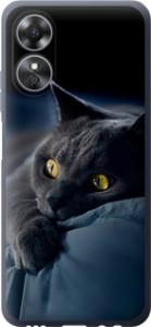 Чехол на Oppo A17 Дымчатый кот 825u-2954 (Серый)