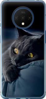 Чехол на OnePlus 7T Дымчатый кот 825u-1809 (Серый)