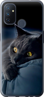 Чехол на OnePlus Nord N100 Дымчатый кот 825u-2130 (Серый)