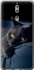 Чехол на Nokia 8 Дымчатый кот 825u-1115 (Серый)