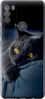 Чехол на Motorola G50 Дымчатый кот 825u-2354 (Серый)