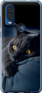 Чехол на Motorola One Vision Дымчатый кот 825u-1782 (Серый)