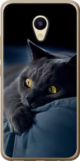 Чехол на Meizu M5 Димчастий кіт 825u-420 (Сірий)