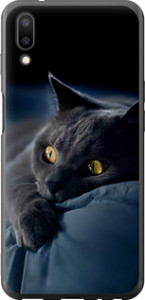 Чехол на Meizu E3 Дымчатый кот 825u-1518 (Серый)