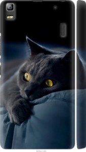 Чехол на Lenovo A7000 Димчастий кіт 825m-120 (Сірий)