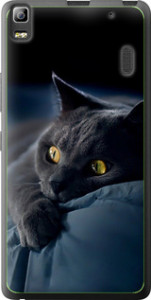 Чохол на Lenovo A7000 Димчастий кіт 825u-120 (Сірий)