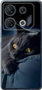 Чехол на Infinix GT 10 pro Дымчатый кот 825u-3172 (Серый)