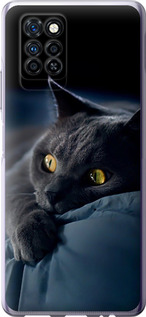 Чехол на Infinix Note 10 Pro Дымчатый кот 825u-2709 (Серый)