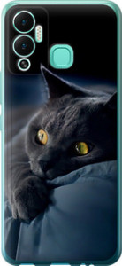 Чохол на Infinix Hot 12 Play Димчастий кіт 825u-2759 (Сірий)