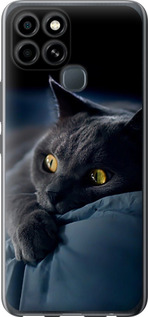 Чехол на Infinix Smart 6 Дымчатый кот 825u-2758 (Серый)