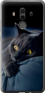 Чехол на Huawei Mate 10 Pro Дымчатый кот 825t-1138 (Серый)