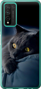 Чехол на Huawei Honor 10X Lite Дымчатый кот 825u-2198 (Серый)