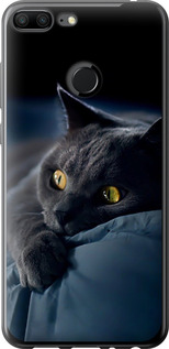 Чехол на Huawei Honor 9 Lite Дымчатый кот 825u-1359 (Серый)