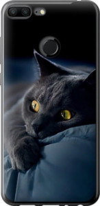 Чехол на Huawei Honor 9 Lite Дымчатый кот 825u-1359 (Серый)