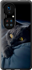 Чехол на Huawei P50 Дымчатый кот 825u-2292 (Серый)