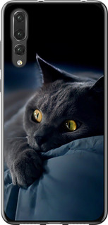 Чохол на Huawei P20 Pro Димчатий кіт 825t-1470 (Сірий)