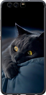 Чехол на Huawei P10 Plus Димчастий кіт 825t-963 (Сірий)