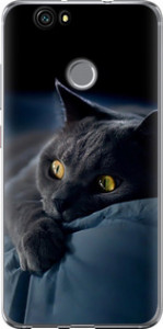 Чехол на Huawei Nova Дымчатый кот 825u-439 (Серый)