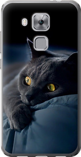 Чехол на Huawei Nova Plus Дымчатый кот 825u-961 (Серый)