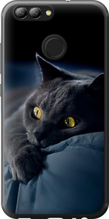 Чехол на Huawei Nova 2 Дымчатый кот 825t-1021 (Серый)