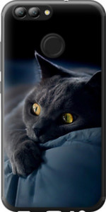 Чехол на Huawei Nova 2 Дымчатый кот 825t-1021 (Серый)